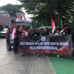 Aksi demonstrasi JAPANAS di Slipi, Jakarta Barat.