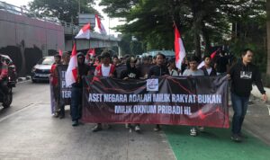 Aksi demonstrasi JAPANAS di Slipi, Jakarta Barat.